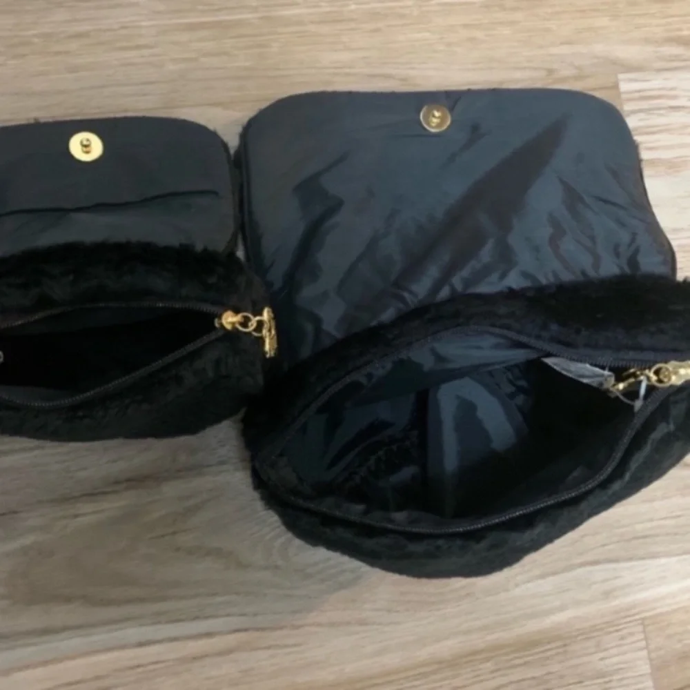 Victoria’s Secret Faux Fur Clutch Bag Set of 2 - NEW